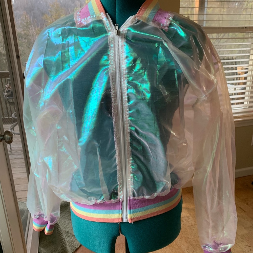 Iridescent Hawaii bomber jacket